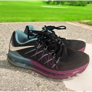 Nike Air Max 2015 Black Blue Pink Clearwater‎ Women's Size 7.5 Sneakers